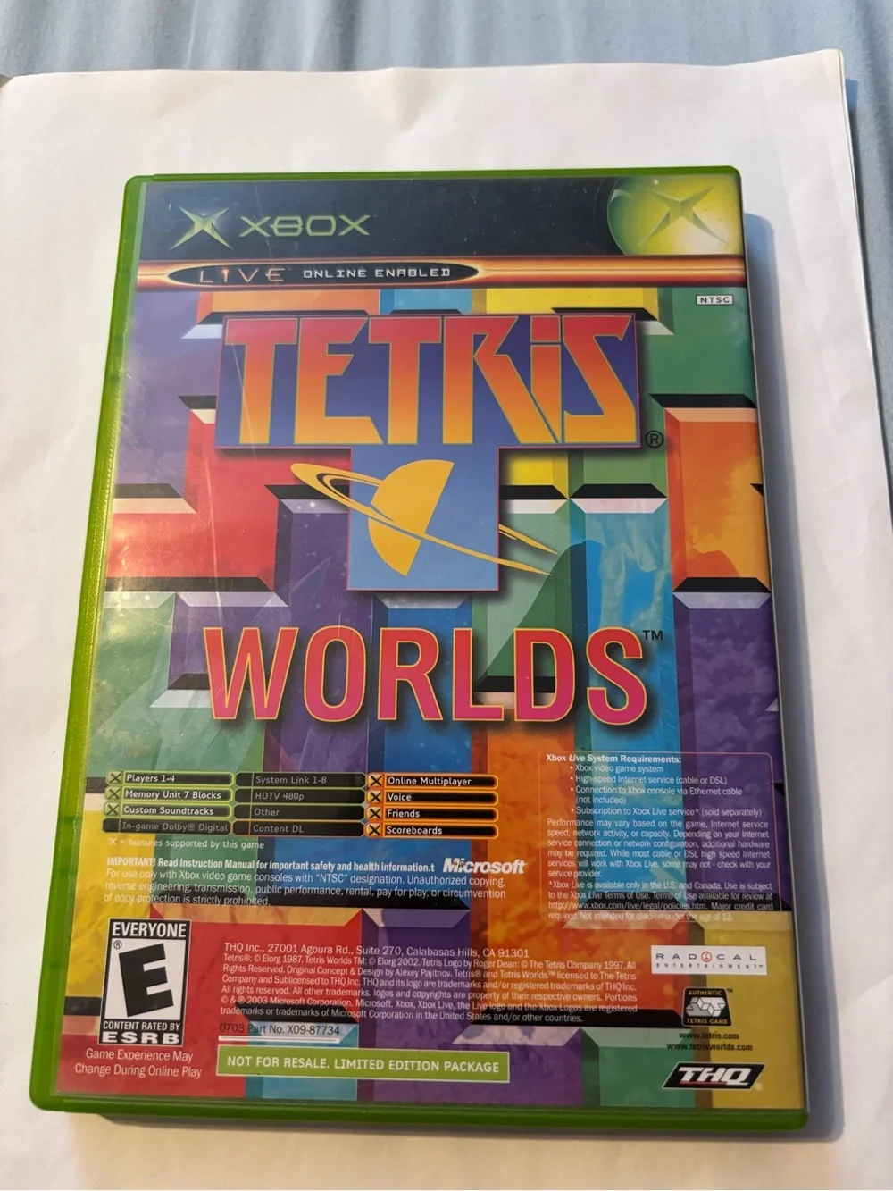 Xbox Star Wars: The Clone Wars/Tetris World CIB